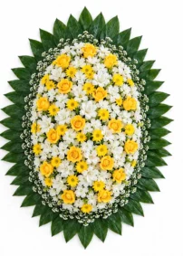 Coroa de flores amarela, modelo 3